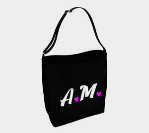 A.M. Barkcley(A.M. Hearts tote bag) (Black)