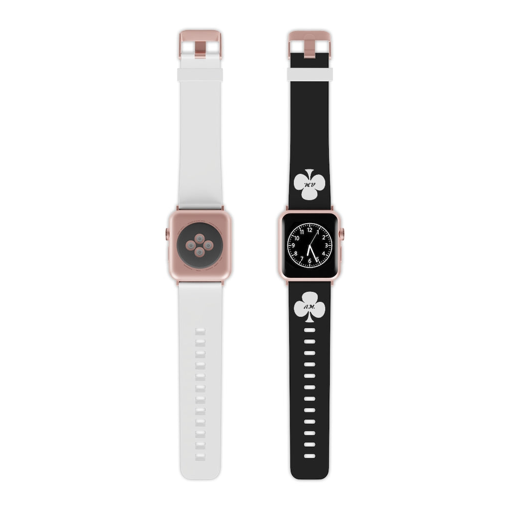 A.M. Barkcley (A.M. Logo Watch Band for Apple Watch) (black and rose gold)