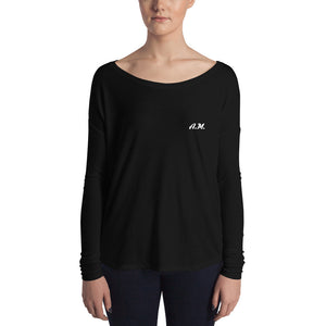 A.M. Barkcley (Ladies' Long Sleeve flowy Tee) (more colors avail)