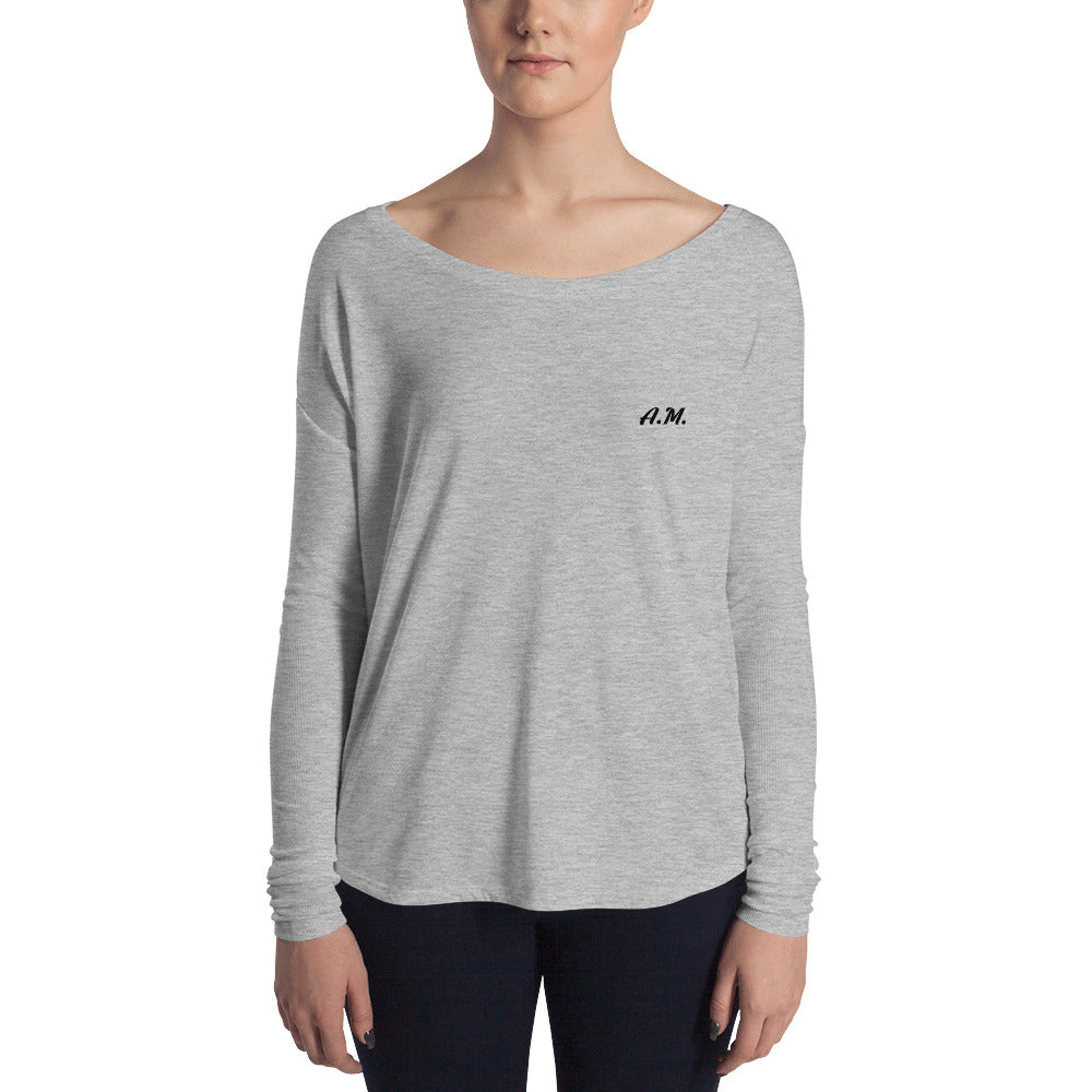 A.M. Barkcley (Ladies' Long Sleeve flowy Tee)