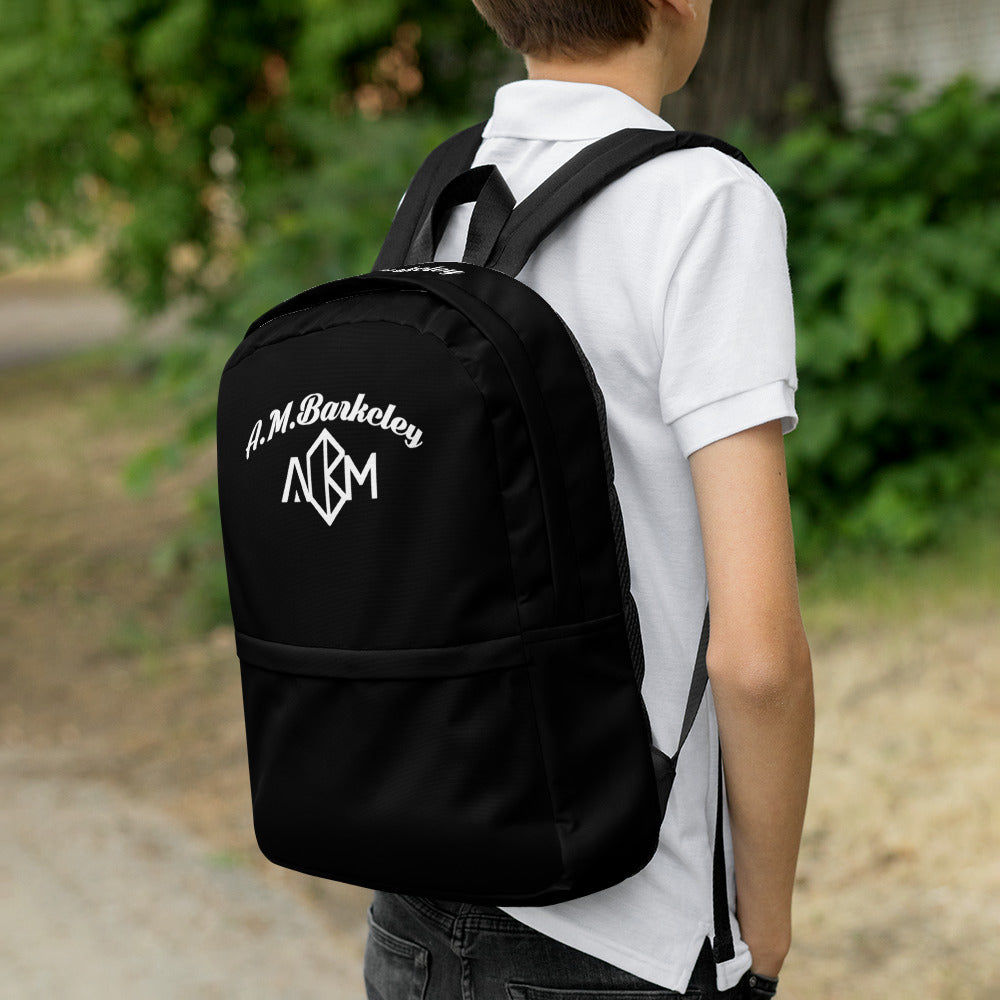 A.M. Barkcley (BookBag Full logo) (black)