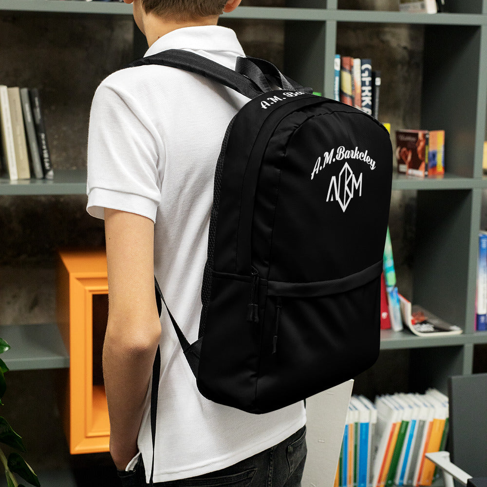 A.M. Barkcley (BookBag Full logo) (black)