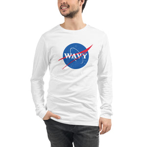 A.M. Nights (Wavy Long Sleeve Shirt) (White)