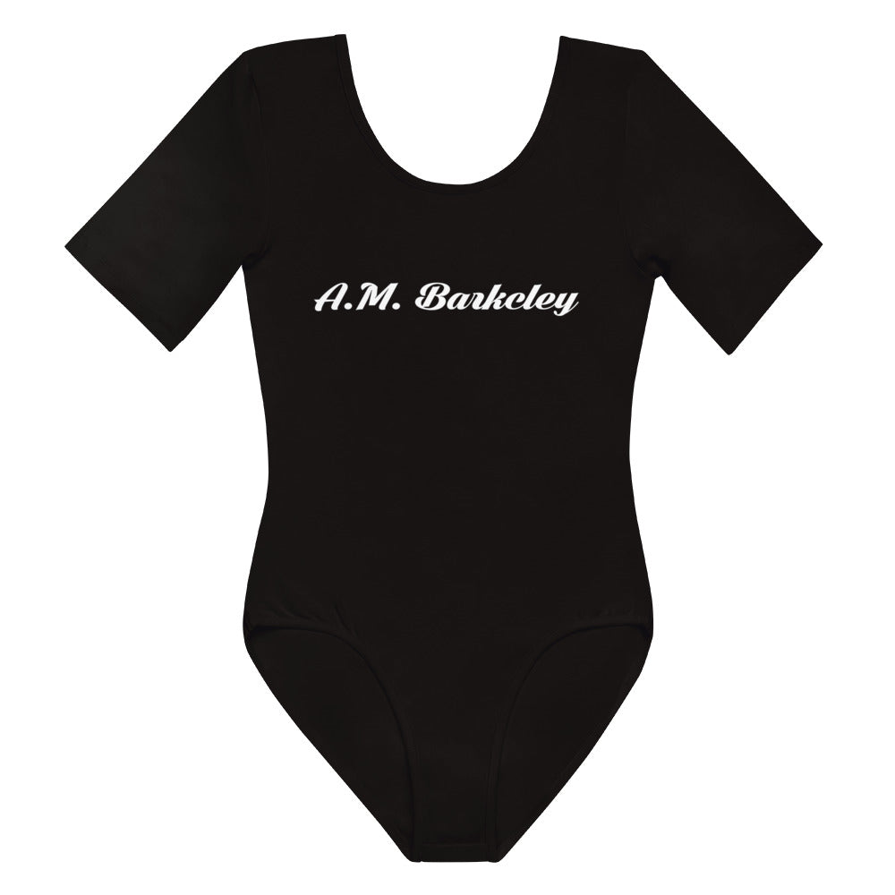 A.M. Barkcley (Womens Short Sleeve Bodysuit) (black)