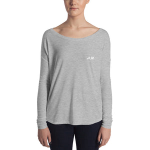 A.M. Barkcley (Ladies' Long Sleeve flowy Tee) (more colors avail)