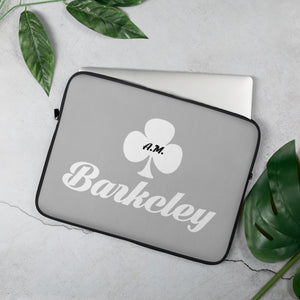 A.M Barkcley (AM Barkcley cluB logo Laptop Sleeve) (Grey)