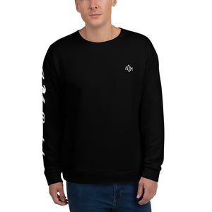 A.M. Barkcley (Mens Sweatshirt logo sleeve) (Black)